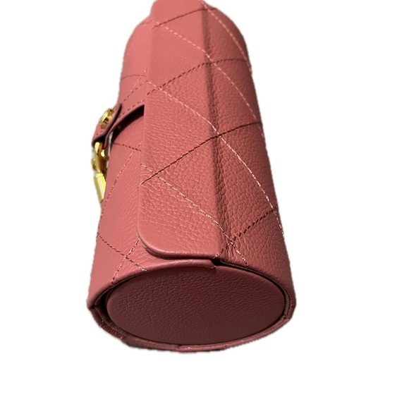 Joy First Class Luxury Leather Hard Sided Jewelry Case- Dusty Rose - Picture 5 of 6